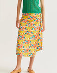 COMPANIA FANTASTICA FALDA MIDI CON ESTAMPADO CITRU