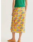 COMPANIA FANTASTICA FALDA MIDI CON ESTAMPADO CITRU