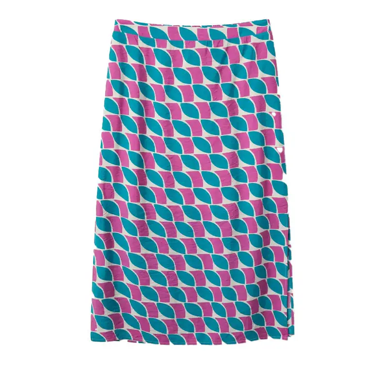 COMPAÑIA FANTASTICA FALDA MIDI CON ESTAMPADO F