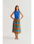 COMPANIA FANTASTICA FALDA MIDI CON ESTAMPADO GARDEN
