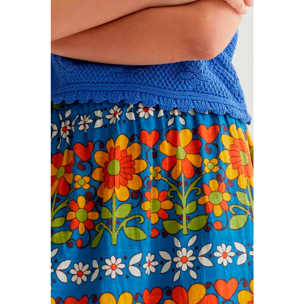 COMPAÑIA FANTASTICA FALDA MIDI CON ESTAMPADO GARDEN