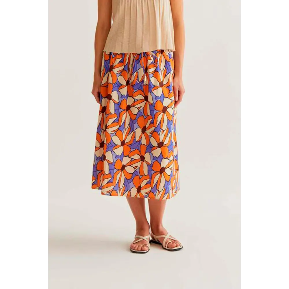 COMPAÑIA FANTASTICA FALDA MIDI CON ESTAMPADO MARIG