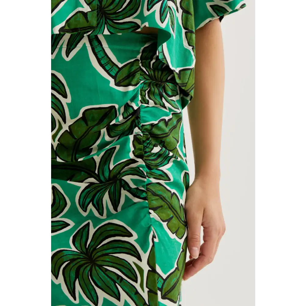 COMPAÑIA FANTASTICA FALDA MIDI CON ESTAMPADO PALM