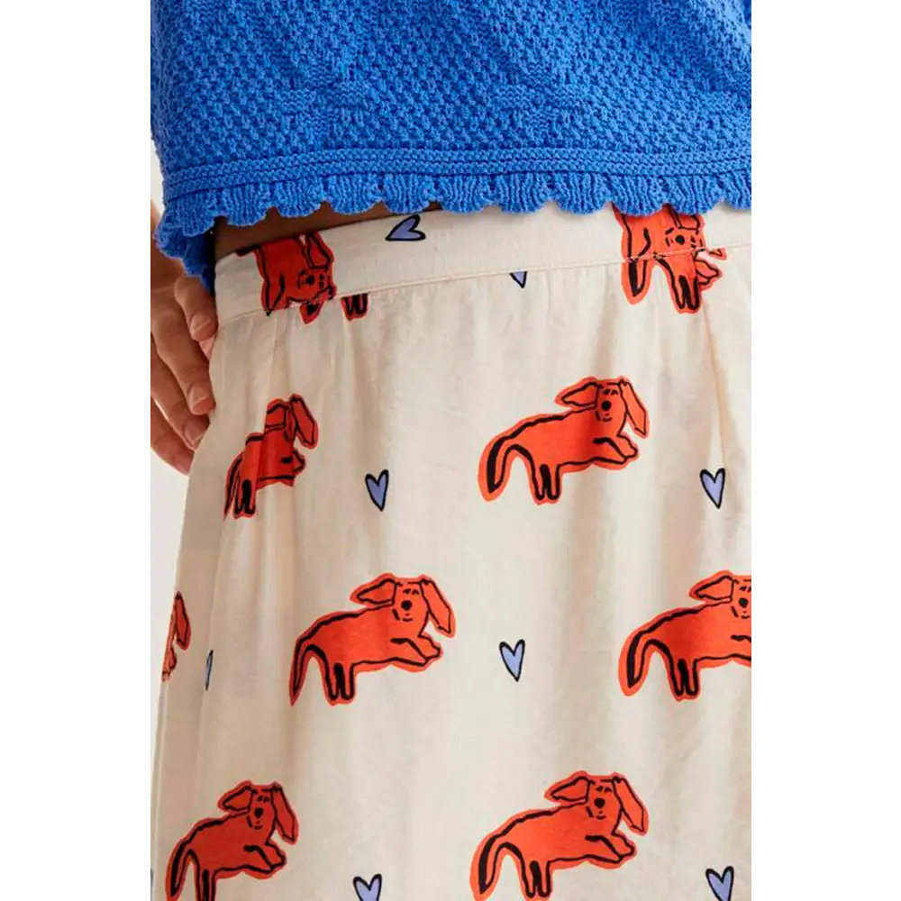 COMPAÑIA FANTASTICA FALDA MIDI CON ESTAMPADO TOCHI