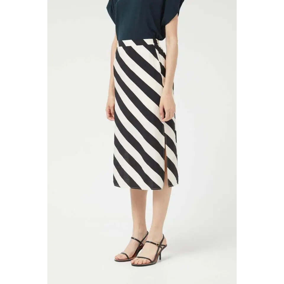 COMPAÑIA FANTASTICA FALDA MIDI DE RAYAS