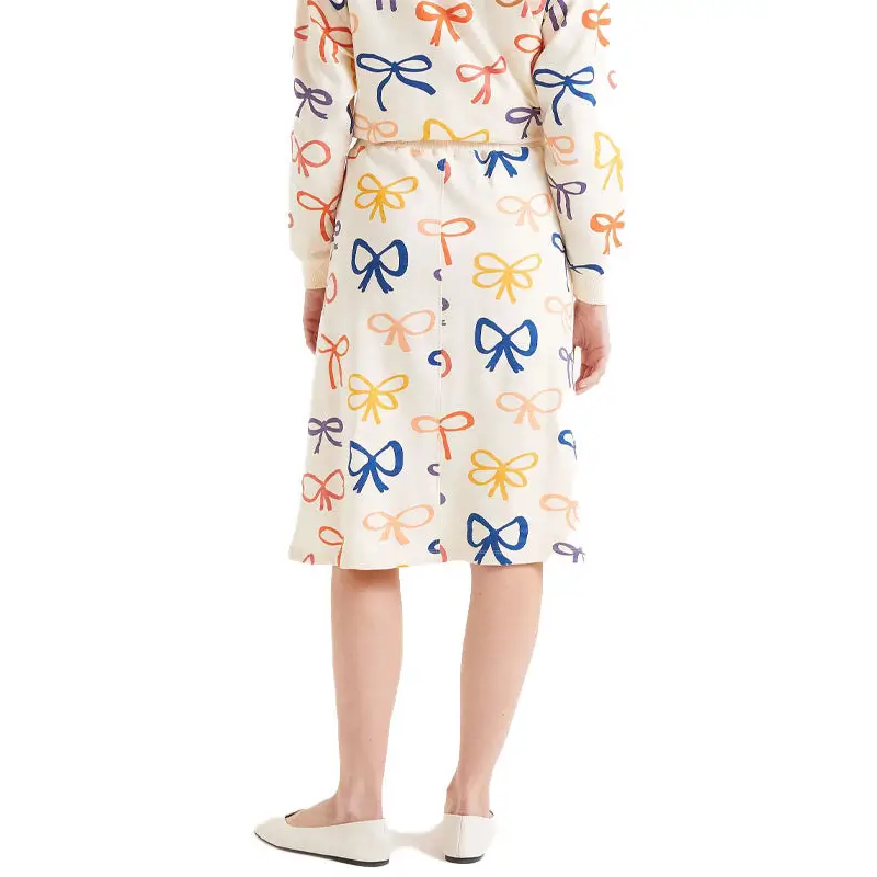 COMPAÑÍA FANTASTICA FALDA MIDI ESTAMPADO DE LAZOS