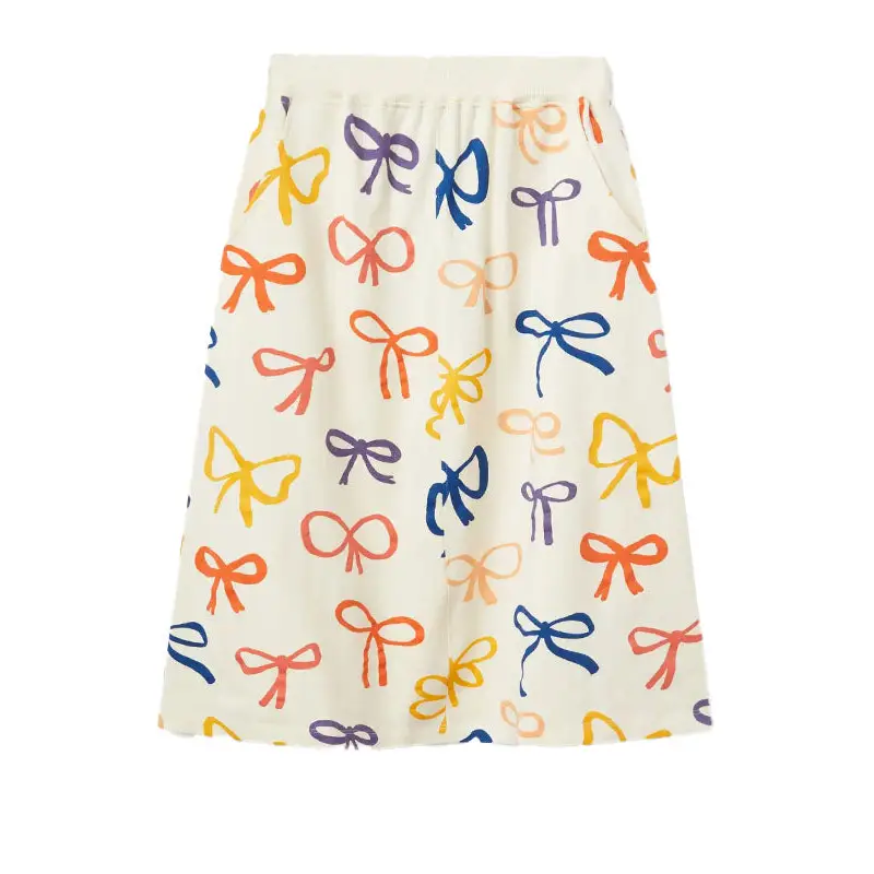 COMPAÑÍA FANTASTICA FALDA MIDI ESTAMPADO DE LAZOS