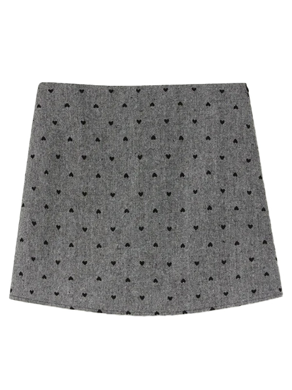 COMPAÑIA FANTASTICA FALDA TWEED CORAZONES