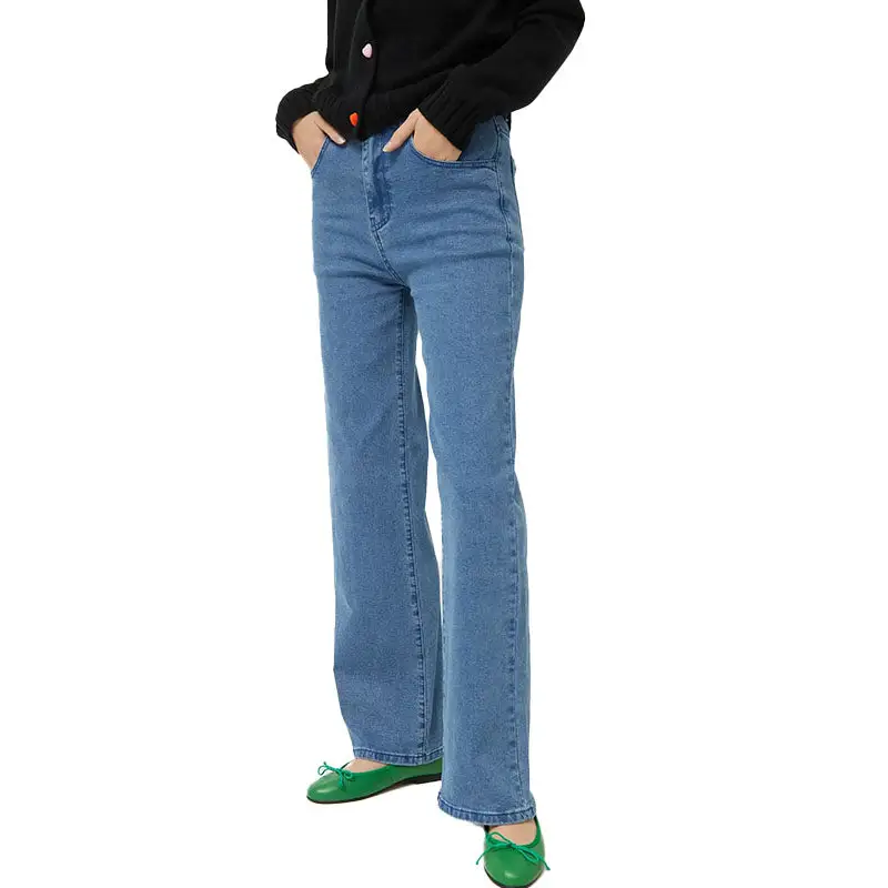 COMPAÑIA FANTASTICA JEANS LARGOS RECTOS AZULES