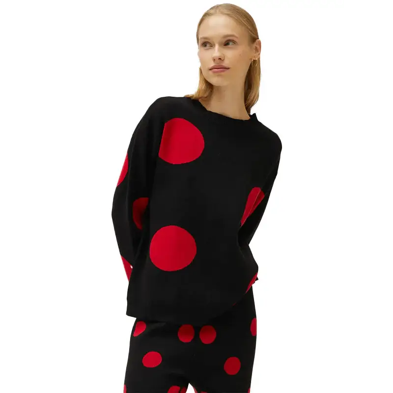 COMPAÑÍA FANTÁSTICA JERSEY DE PUNTO LUNARES ROJOS