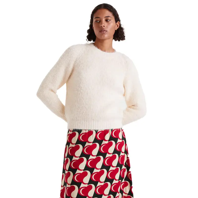 COMPAÑIA FANTASTICA JERSEY PUNTO CON TEXTURA BLANC - textil