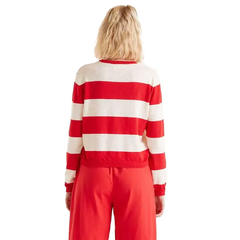 COMPAÑIA FANTASTICA JERSEY PUNTO FINO RAYAS ROJO