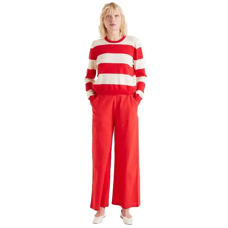 COMPAÑIA FANTASTICA JERSEY PUNTO FINO RAYAS ROJO