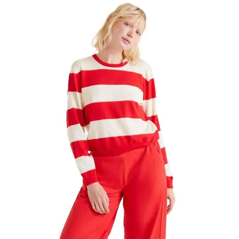 COMPAÑIA FANTASTICA JERSEY PUNTO FINO RAYAS ROJO