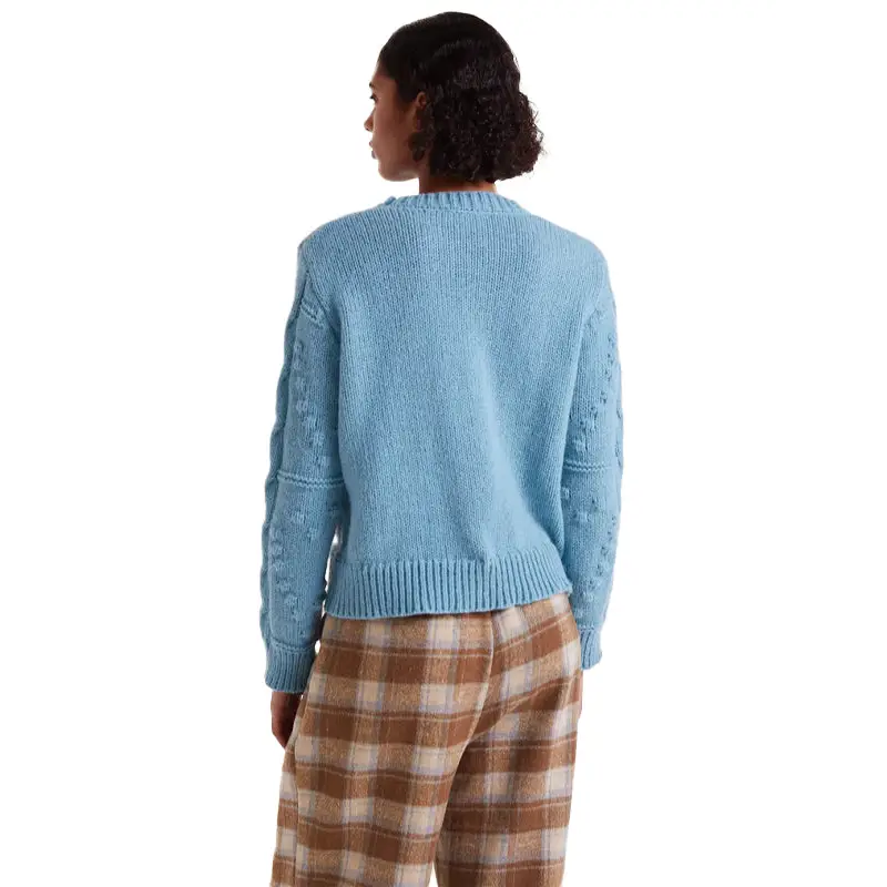 COMPAÑIA FANTASTICA JERSEY PUNTO TRENZADO AZUL - textil