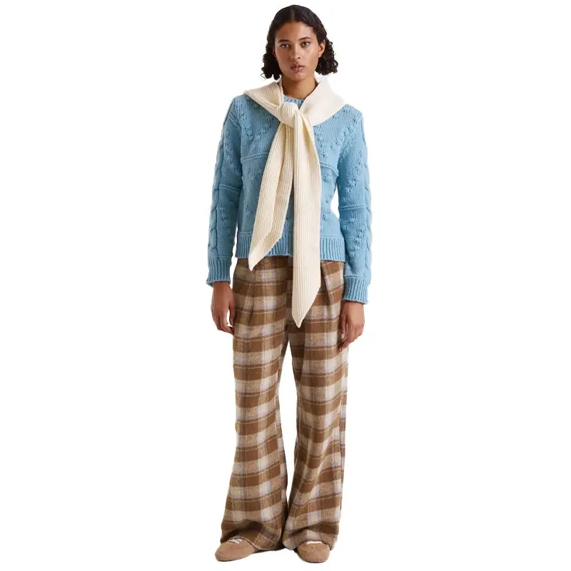 COMPAÑIA FANTASTICA JERSEY PUNTO TRENZADO AZUL - textil