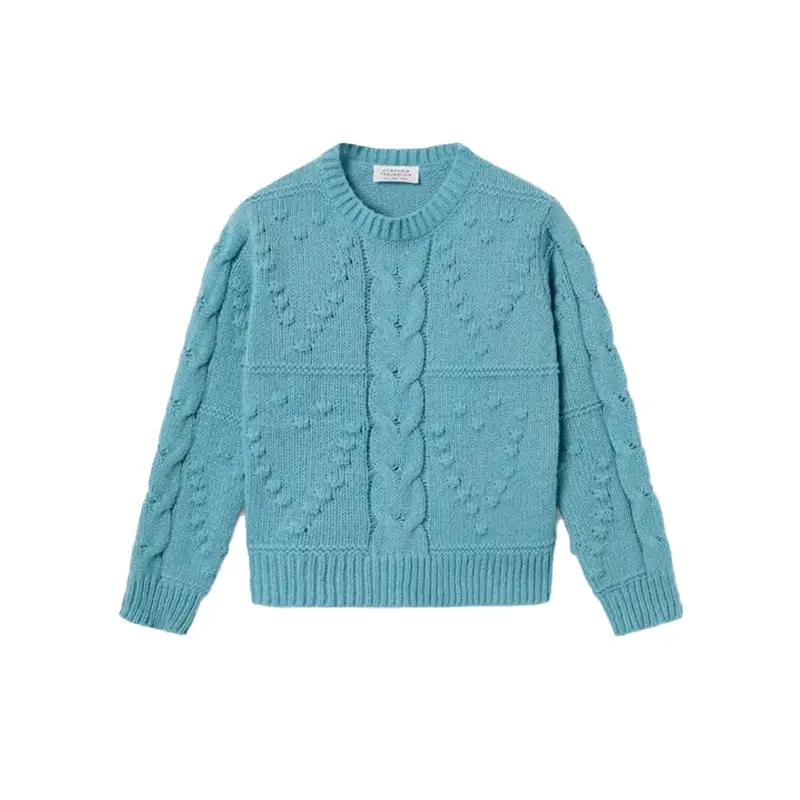 COMPAÑIA FANTASTICA JERSEY PUNTO TRENZADO AZUL - textil