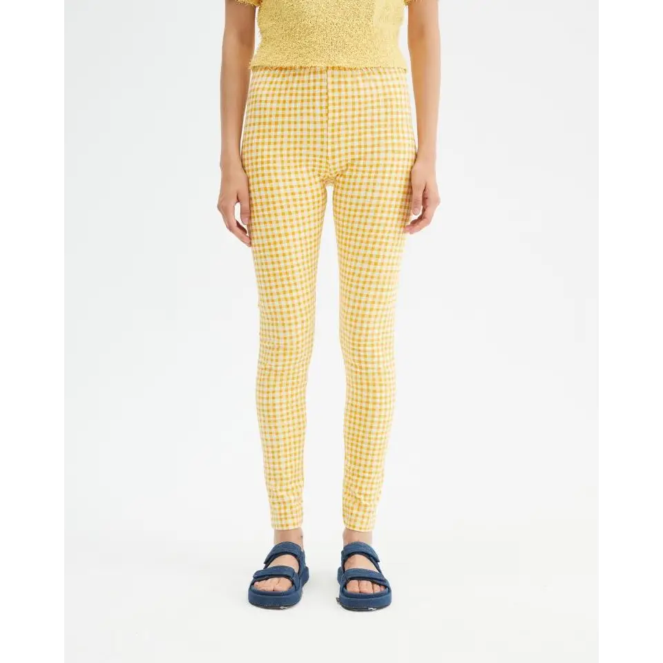 COMPANIA FANTASTICA LEGGINGS GOLDEN VICHY PRINT