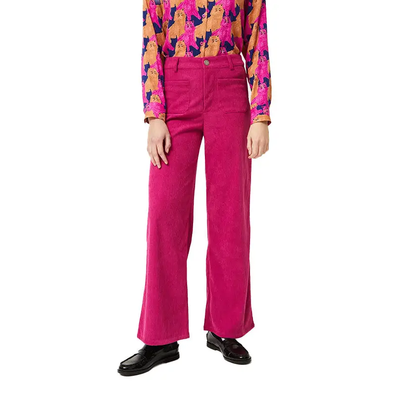 COMPANIA FANTASTICA PANTALON DE PANA FUCSIA