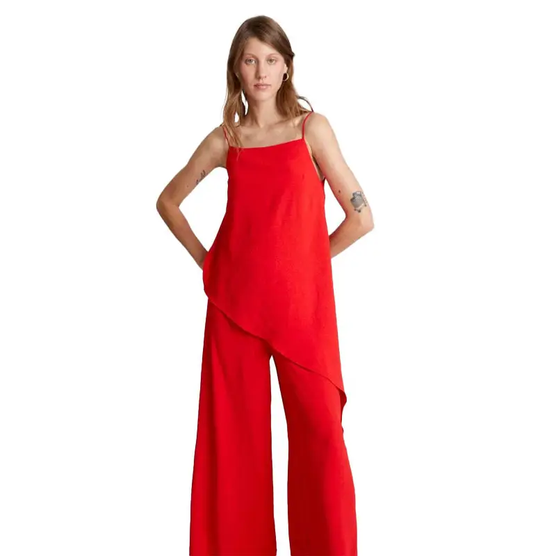 COMPAÑIA FANTASTICA PANTALON LARGO AMPLIO ROJO