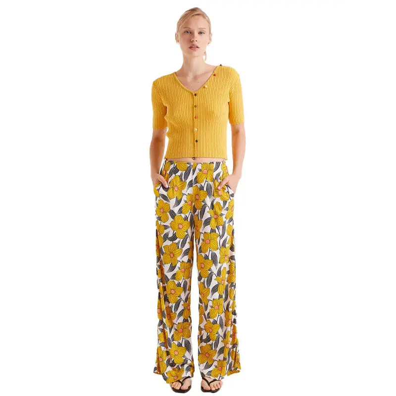 COMPAÑÍA FANTASTICA PANTALÓN LARGO ESTAMPADO FLORA