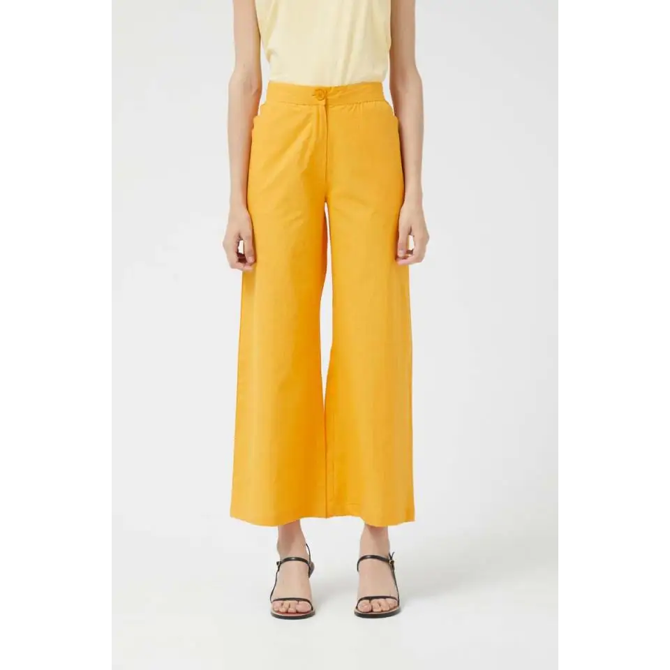 COMPAÑIA FANTASTICA PANTALON PALAZZO MOSTAZA