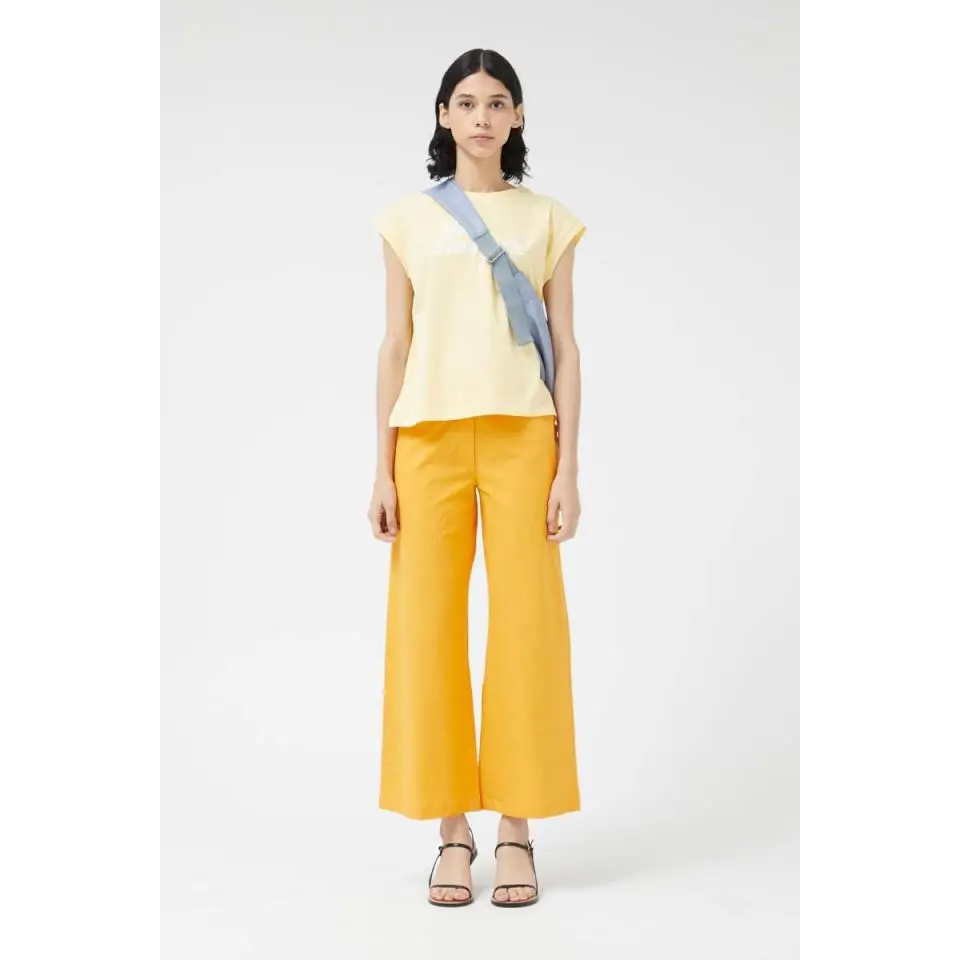 COMPAÑIA FANTASTICA PANTALON PALAZZO MOSTAZA