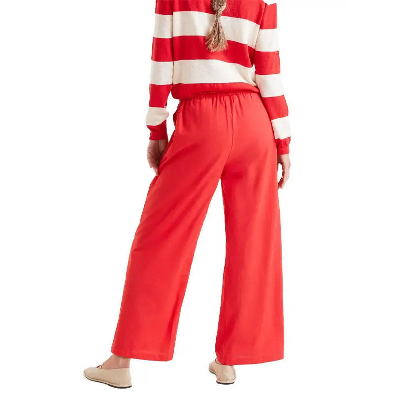 COMPAÑÍA FANTASTICA PANTALÓN RECTO BOTONES ROJO
