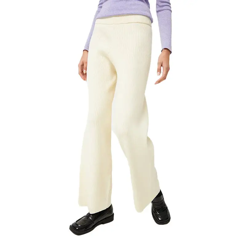 COMPANIA FANTASTICA PANTALON RECTO DE PUNTO BLANCO