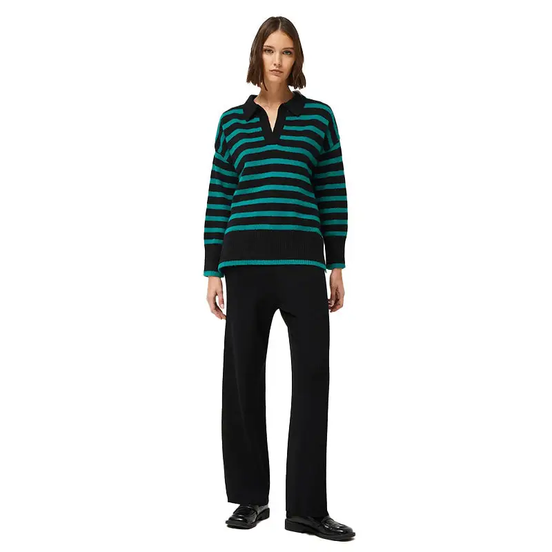 COMPAÑÍA FANTÁSTICA PANTALÓN RECTO DE PUNTO NEGRO