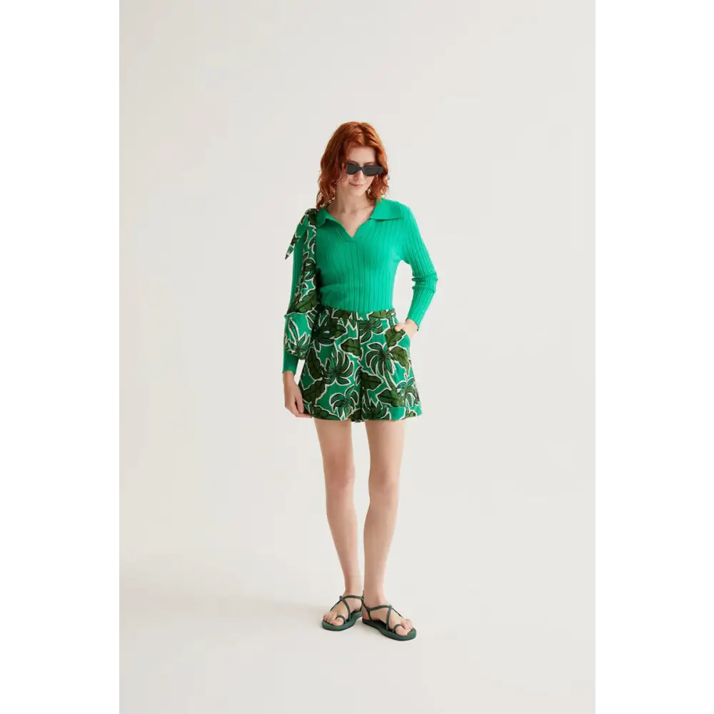 COMPAÑIA FANTASTICA SHORTS CON ESTAMPADO PALM TREE
