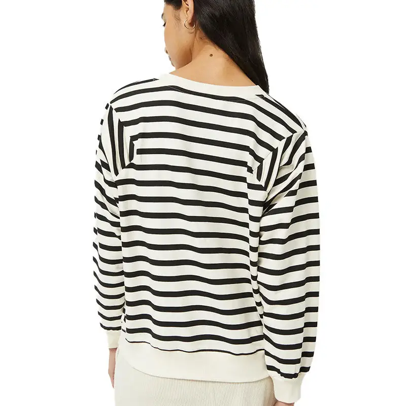 COMPAÑÍA FANTÁSTICA SUDADERA RAYAS BLANCAS Y NEGR