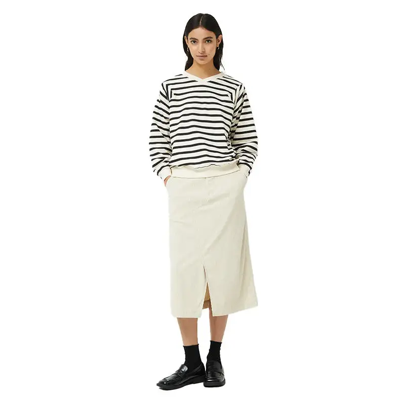 COMPAÑÍA FANTÁSTICA SUDADERA RAYAS BLANCAS Y NEGR