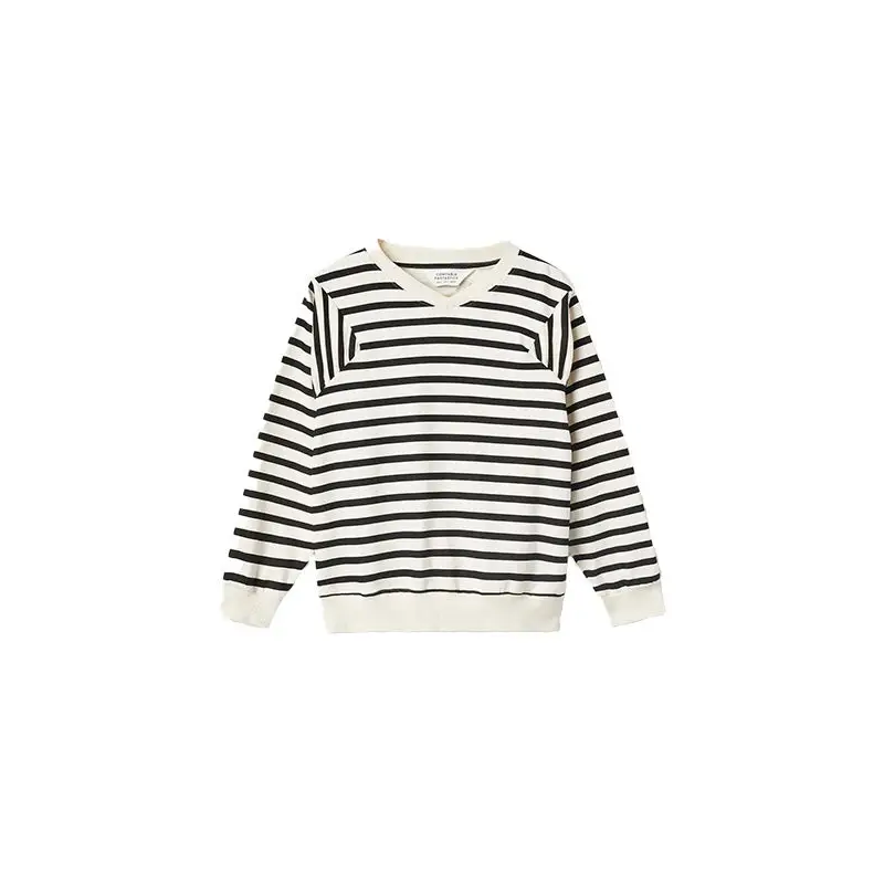COMPAÑÍA FANTÁSTICA SUDADERA RAYAS BLANCAS Y NEGR