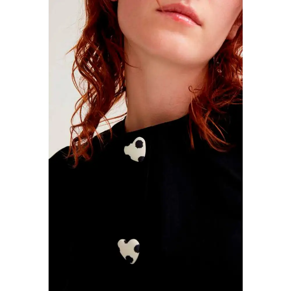 COMPAÑIA FANTASTICA TOP 100% ALGODON CON BOTONES DE CORAZONES