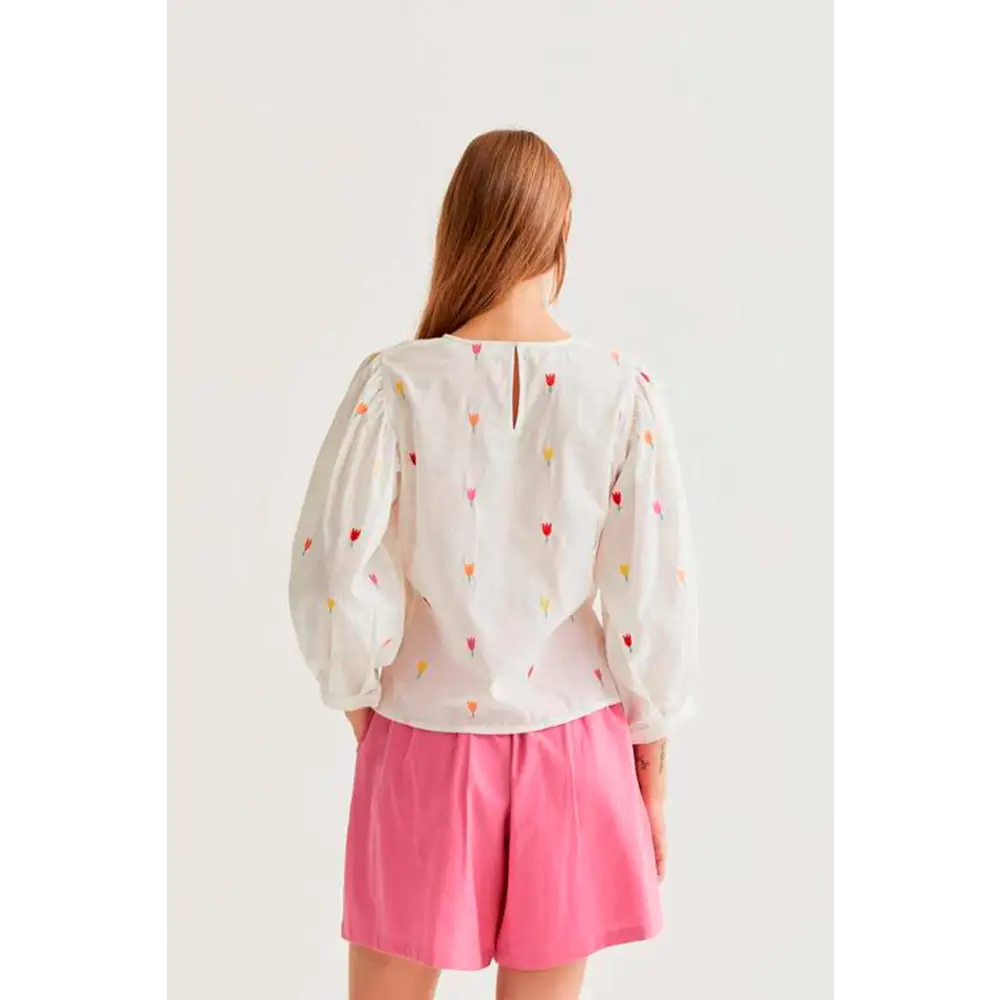 COMPANIA FANTASTICA TOP 100 ALGODON CON ESTAMPADO MULTI TULIP