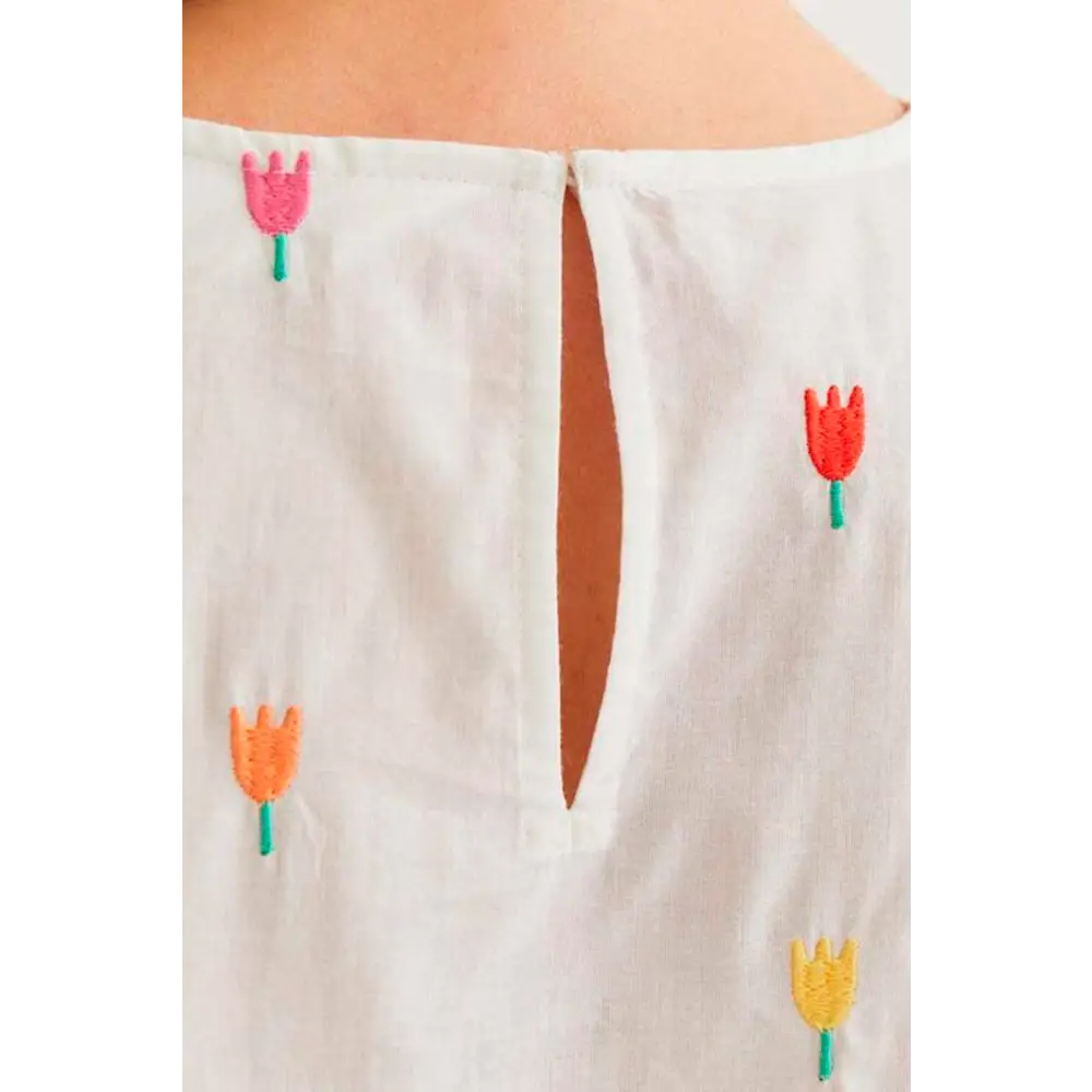 COMPANIA FANTASTICA TOP 100 ALGODON CON ESTAMPADO MULTI TULIP