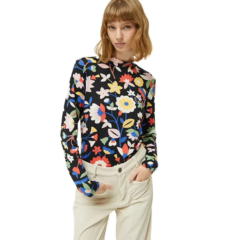 COMPAÑÍA FANTÁSTICA TOP AJUSTADO ESTAMPADO FLORAL