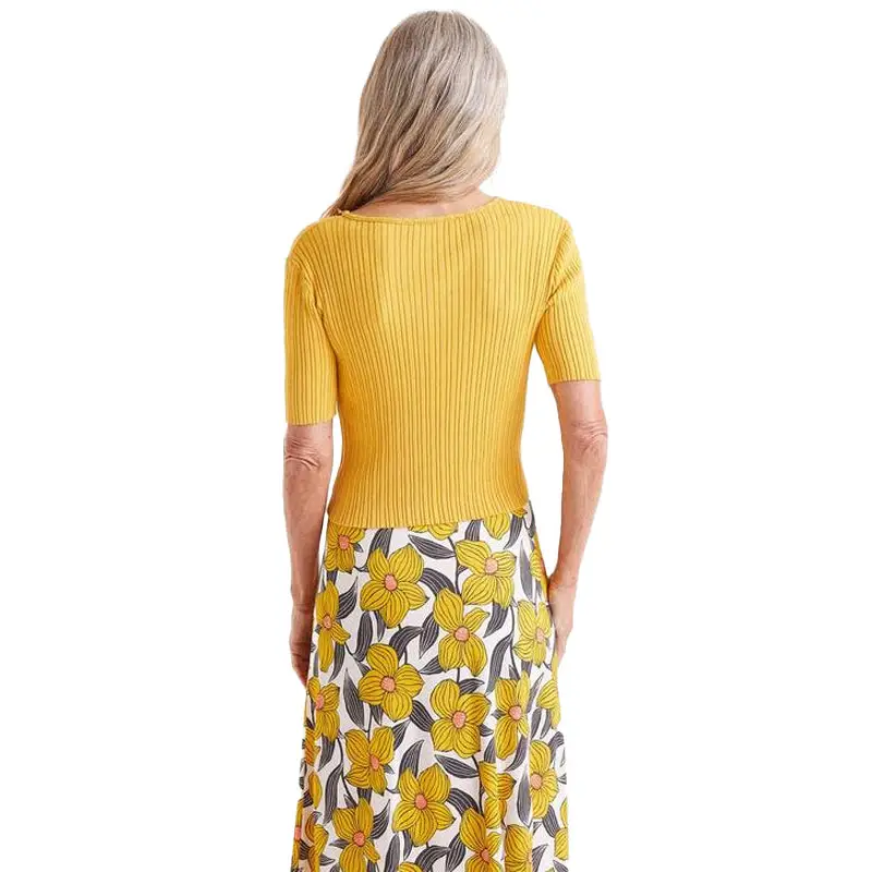 COMPAÑIA FANTASTICA TOP CANALÉ ABALORIOS AMARILLO