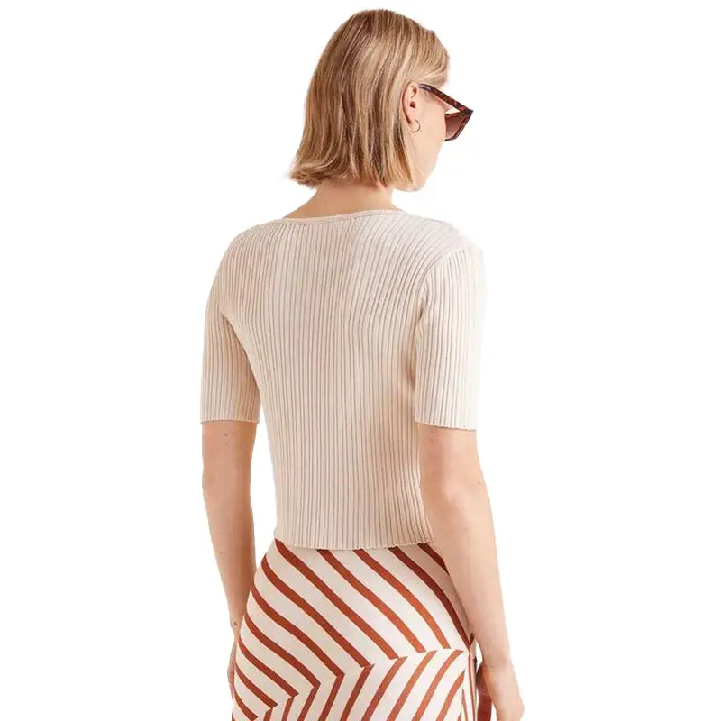 COMPAÑIA FANTASTICA TOP CANALÉ ABALORIOS BEIGE