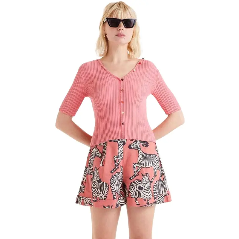 COMPAÑIA FANTASTICA TOP CANALE ABALORIOS ROSA