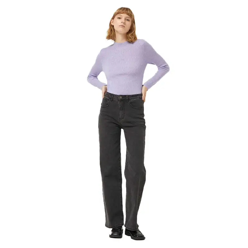 COMPAÑÍA FANTÁSTICA TOP CON CUELLO PERKINS MALVA