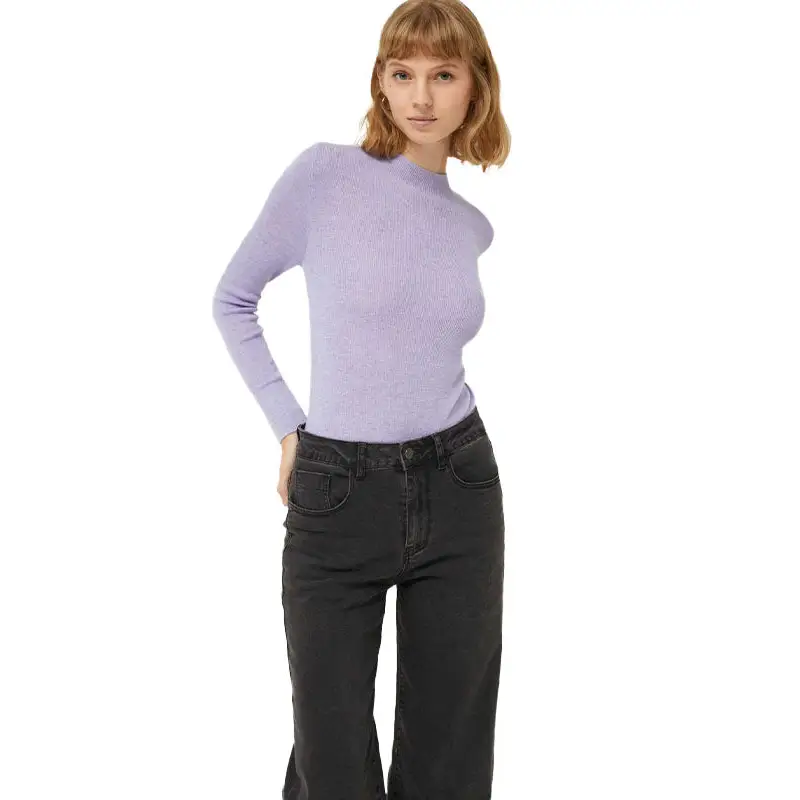 COMPAÑÍA FANTÁSTICA TOP CON CUELLO PERKINS MALVA