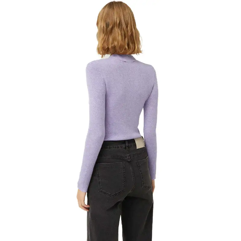COMPAÑÍA FANTÁSTICA TOP CON CUELLO PERKINS MALVA