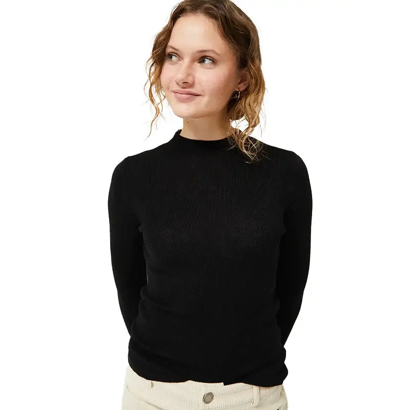 COMPAÑÍA FANTÁSTICA TOP CON CUELLO PERKINS NEGRO