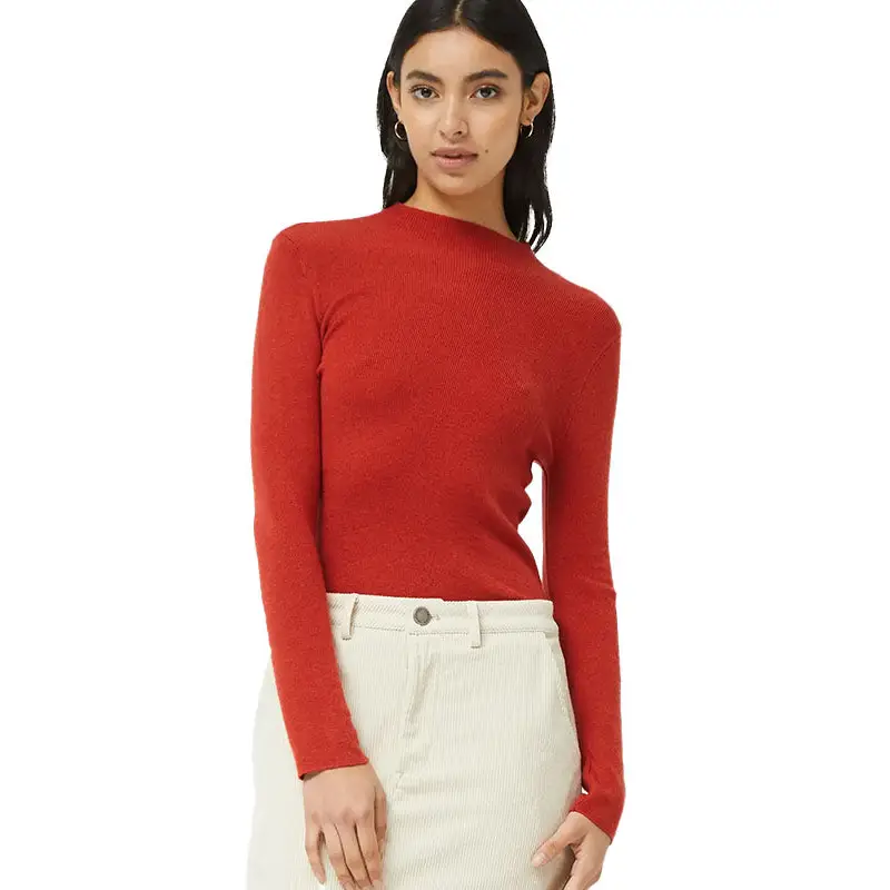 COMPAÑÍA FANTÁSTICA TOP CON CUELLO PERKINS ROJO