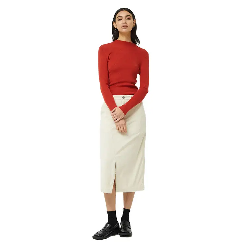COMPAÑÍA FANTÁSTICA TOP CON CUELLO PERKINS ROJO