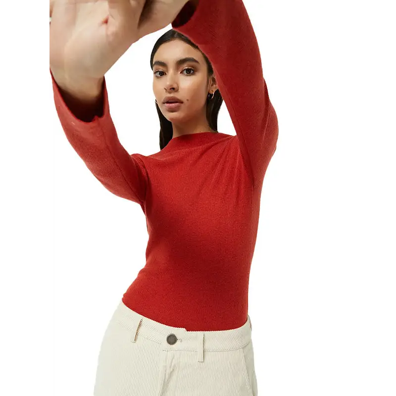 COMPAÑÍA FANTÁSTICA TOP CON CUELLO PERKINS ROJO