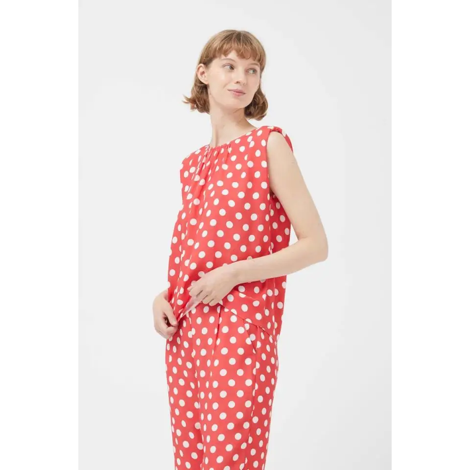 COMPANIA FANTASTICA TOP DE LUNARES ROJO