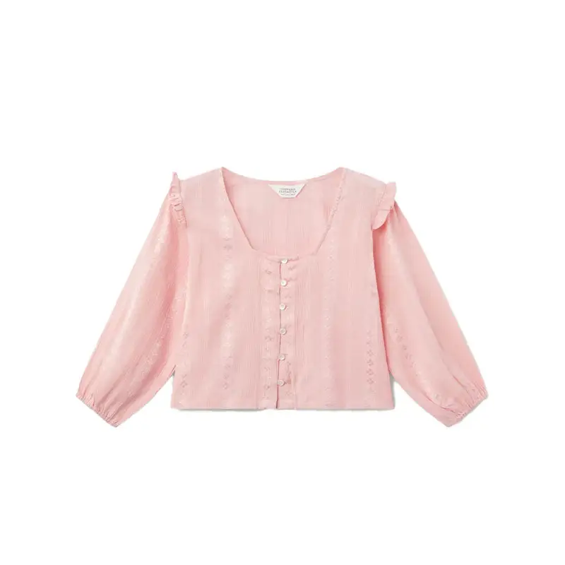 COMPAÑÍA FANTASTICA TOP ESCOTE CUADRADO ROSA